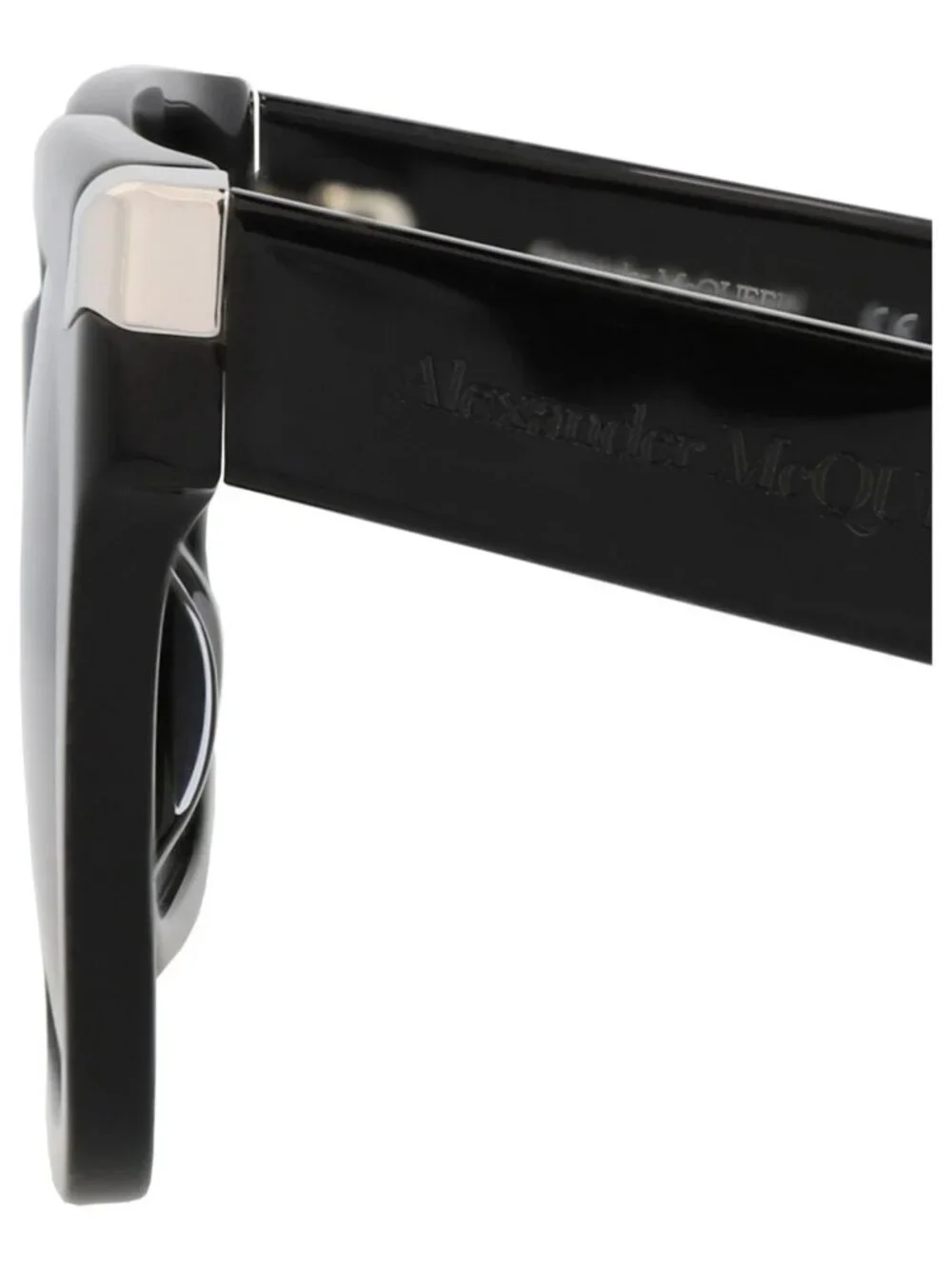 New Alexander McQueen Women's Sunglasses Square Rectangle Recycled Acetate Frame